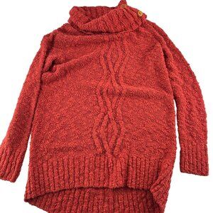 Moth Anthropologie Women's Sweater Turtleneck size‎ Medium Rust Red